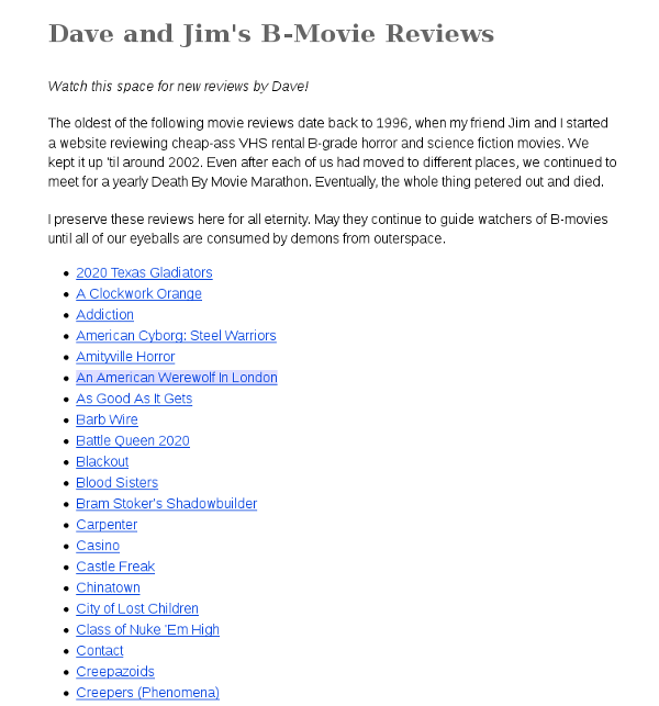 A screenshot of the main page of djbmr circa 2012