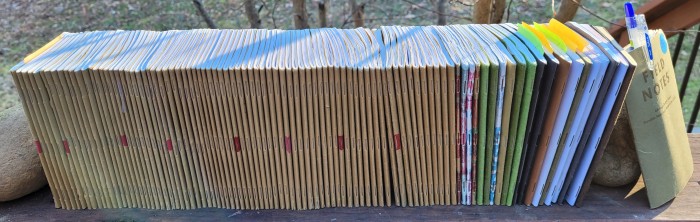 the full collection of 94 log books