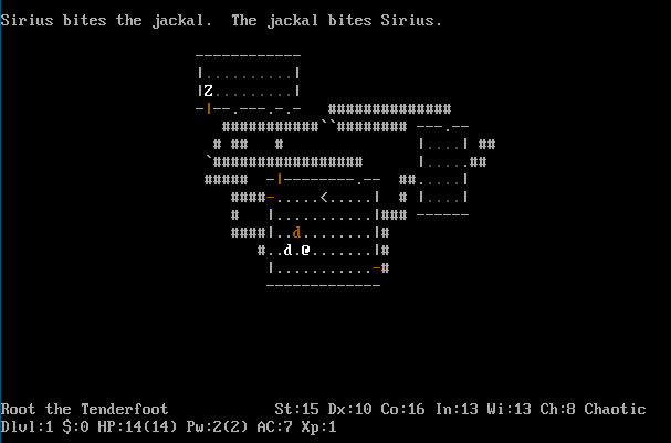 playing nethack in an alpine vm via virt-manager